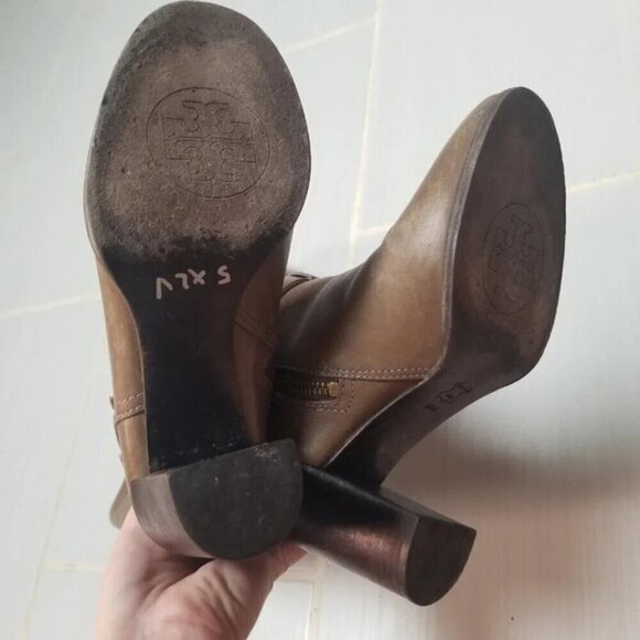 Tory Burch Over The Knee Leather Heeled Boots 5 - Picture 11 of 13